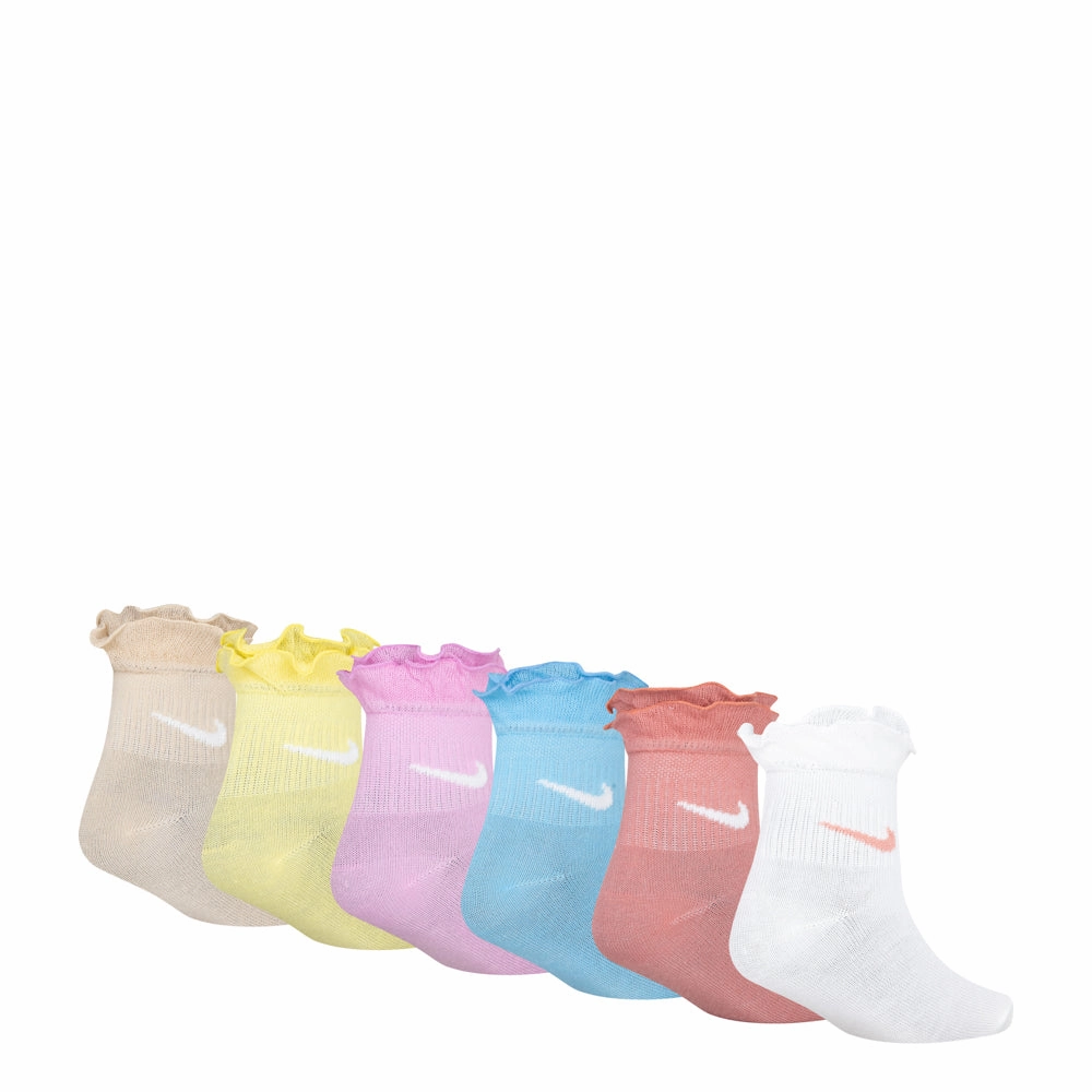 6 Pack X-Small Ruffle Ankle Sock