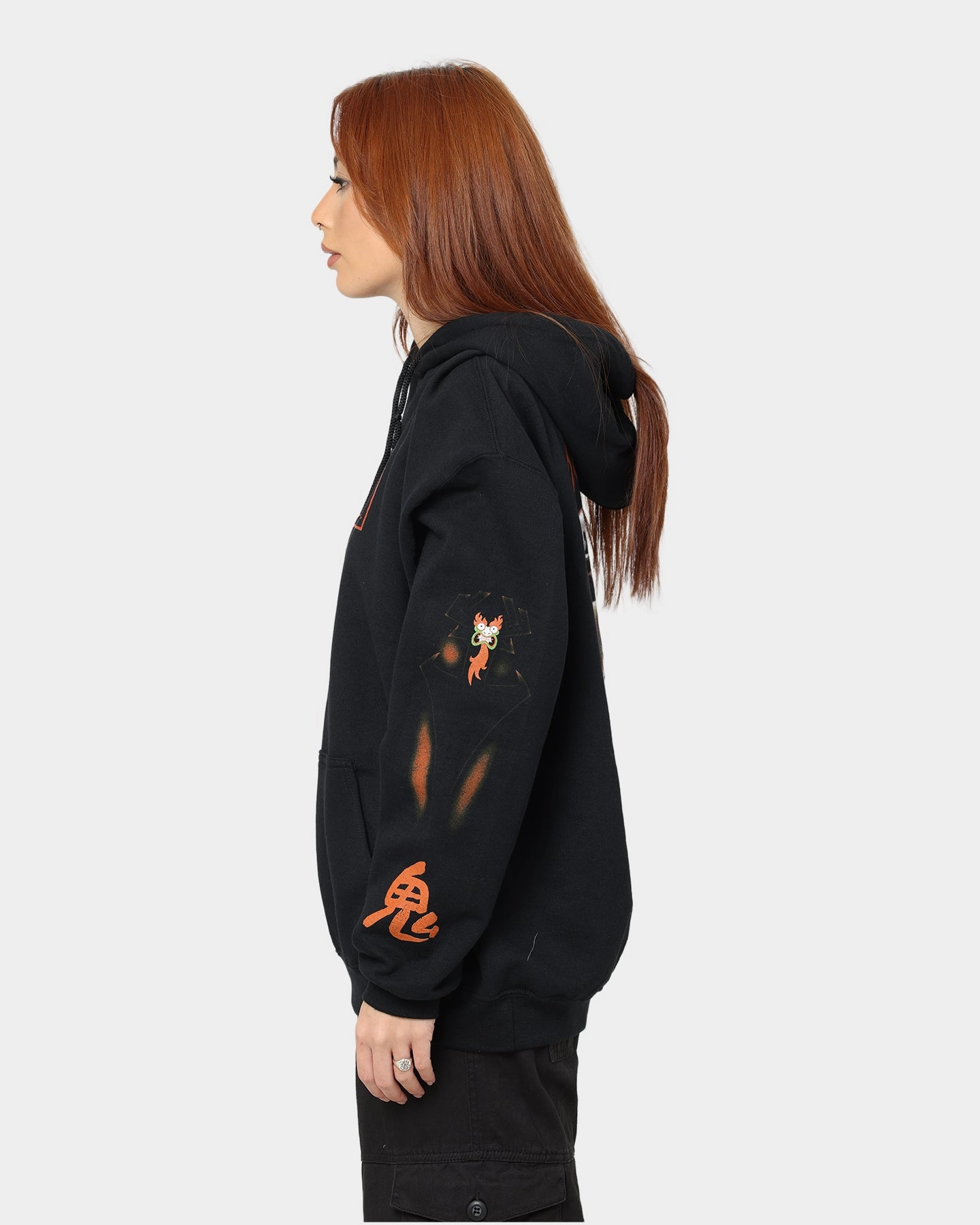 American Thrift X Samurai Jack Samurai Jack Hoodie Black