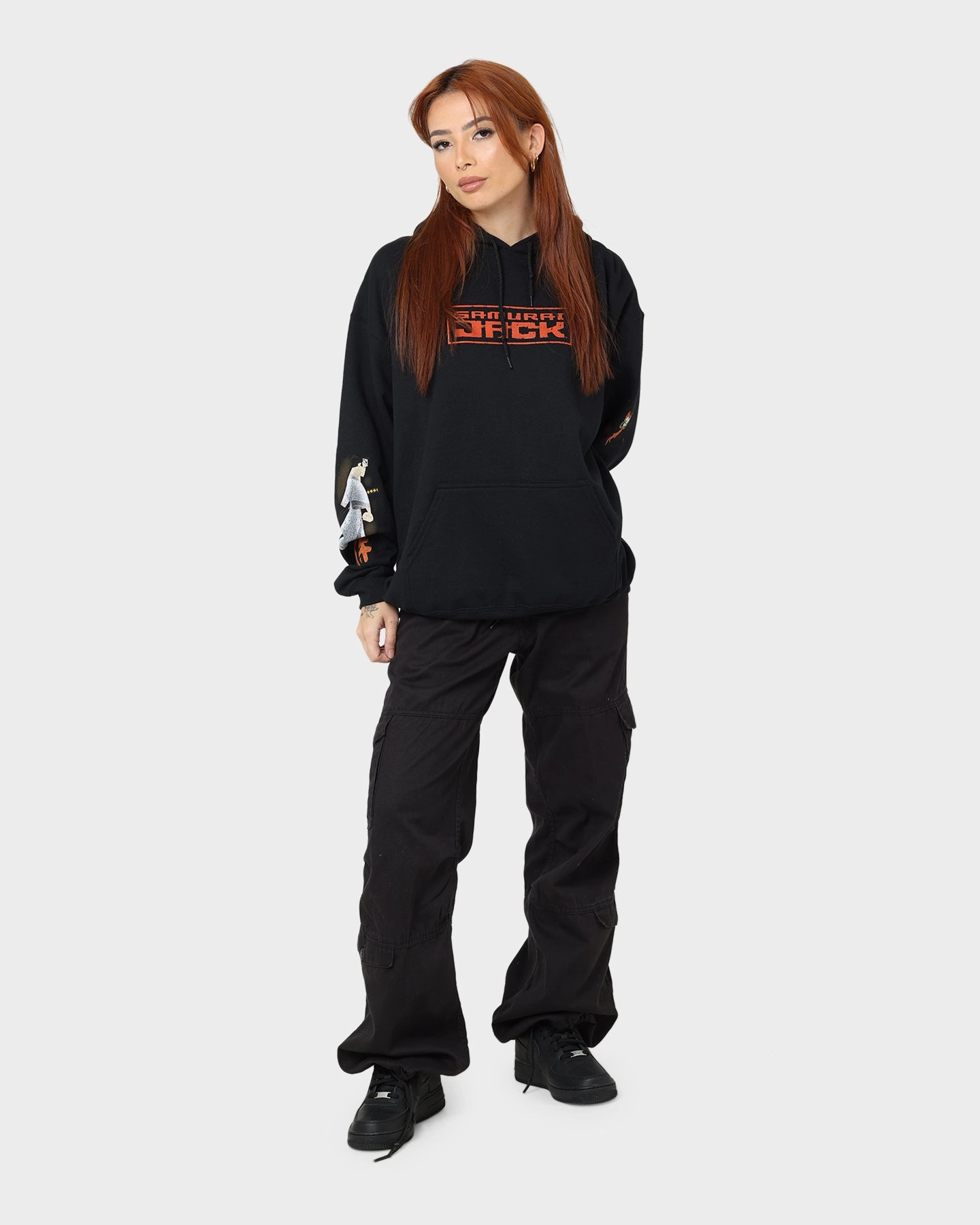American Thrift X Samurai Jack Samurai Jack Hoodie Black