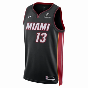 Bam Adebayo Nike Miami HEAT Icon Black Swingman Jersey