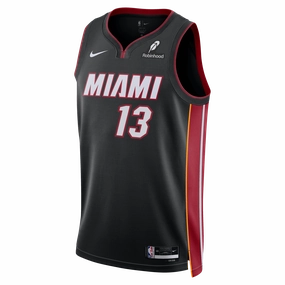 Bam Adebayo Nike Miami HEAT Icon Black Youth Swingman Jersey