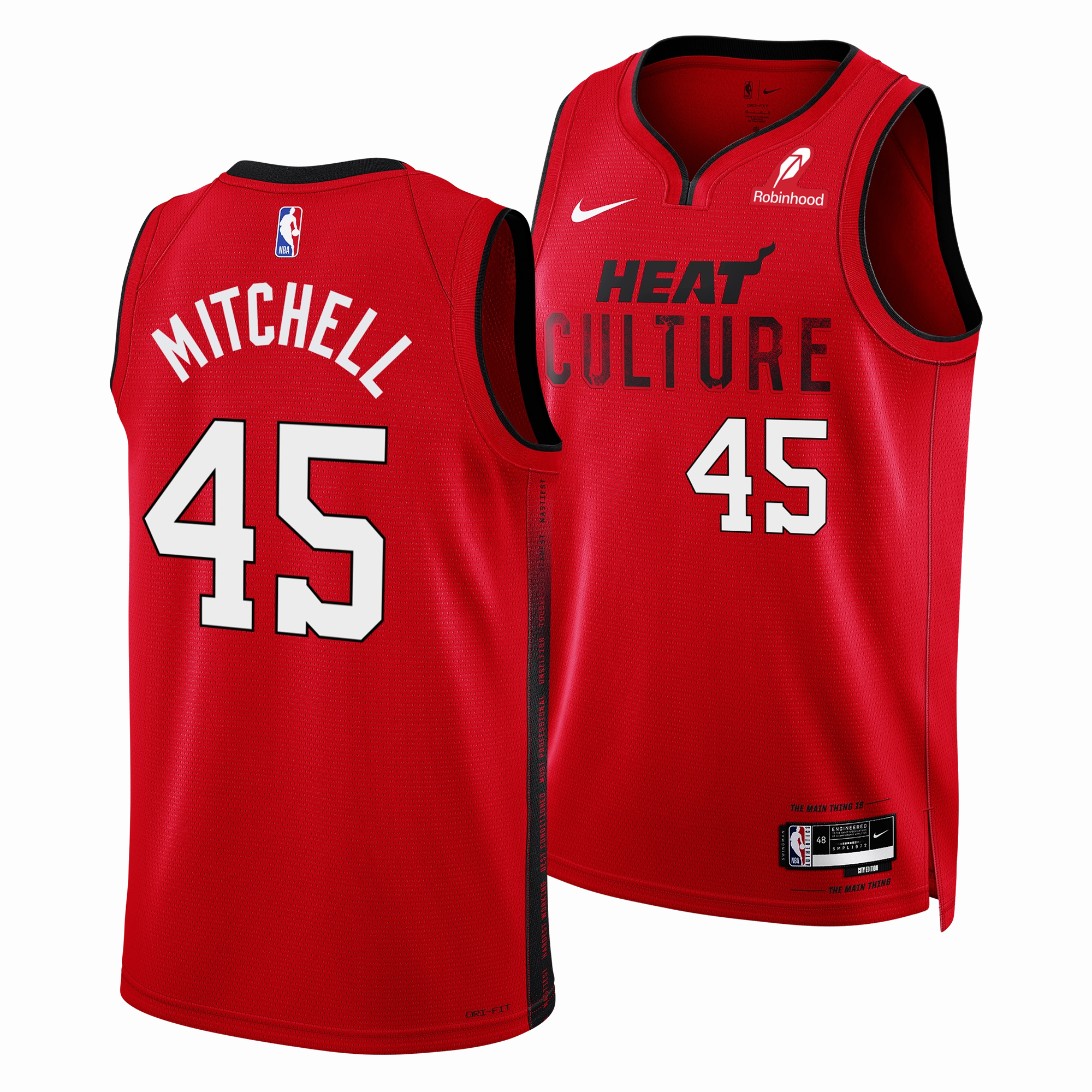 Davion Mitchell Nike HEAT Culture: Blood Red Youth Swingman Jersey