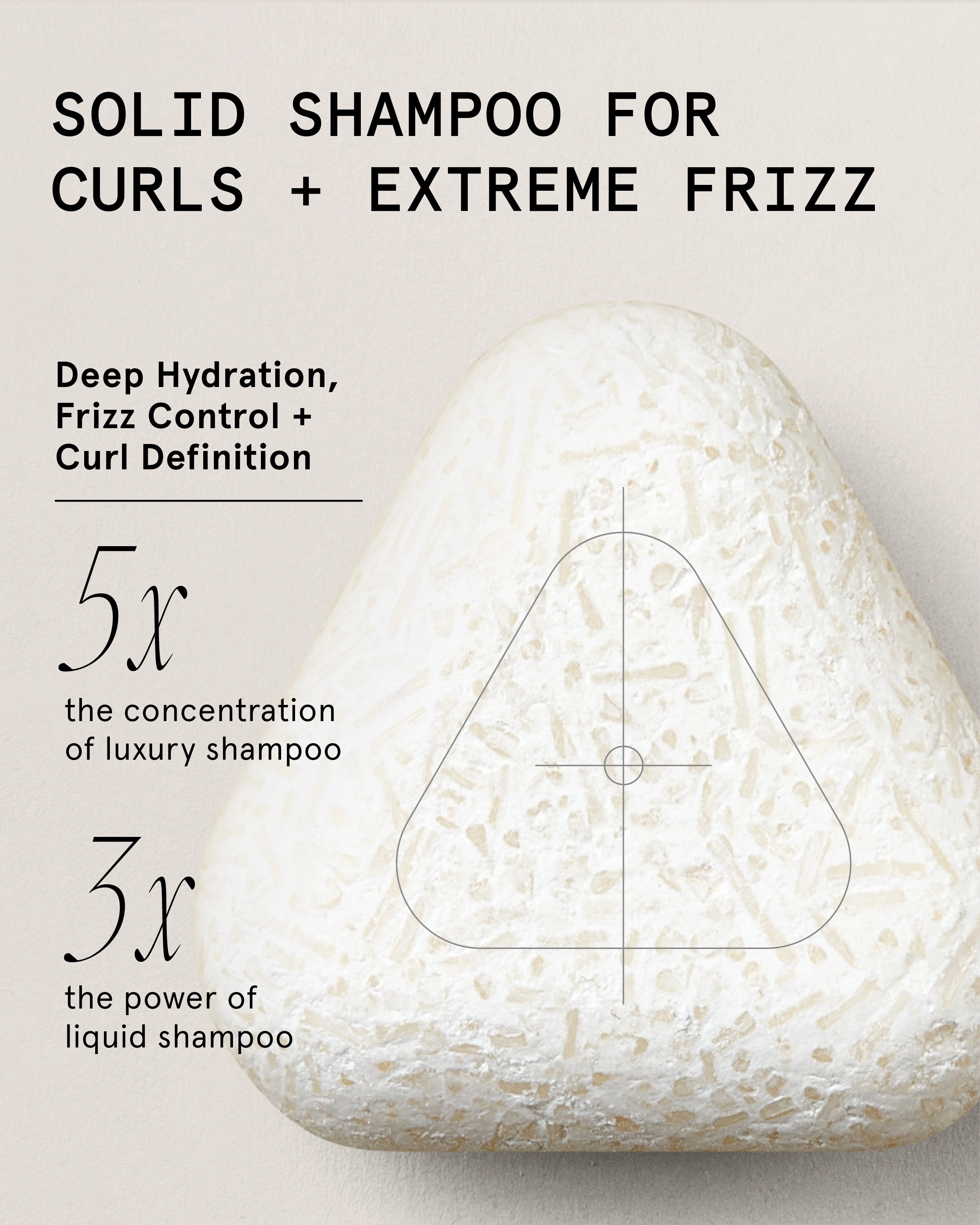 Deep Moisture   Anti Frizz Shampoo Bar for Curly. Coily. Extremely Frizzy Hair