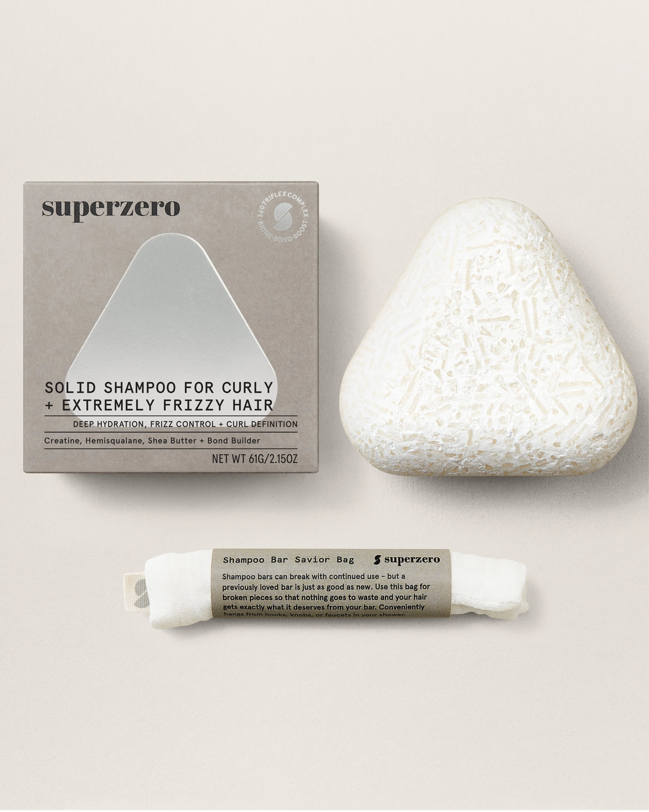 Deep Moisture   Anti Frizz Shampoo Bar for Curly. Coily. Extremely Frizzy Hair