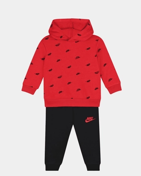 Ensemble Nike Club SSNL AOP Bébé - Noir/Rouge