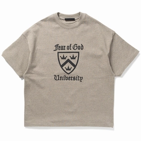 Fear Of God Essentials Heavy Crewneck Tee - Heather Gray
