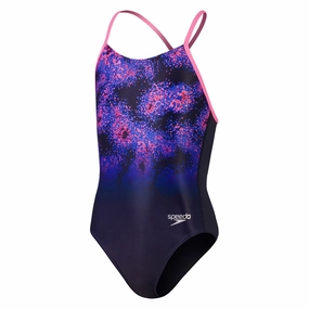 Girl's Lane Line Back Allover One Piece