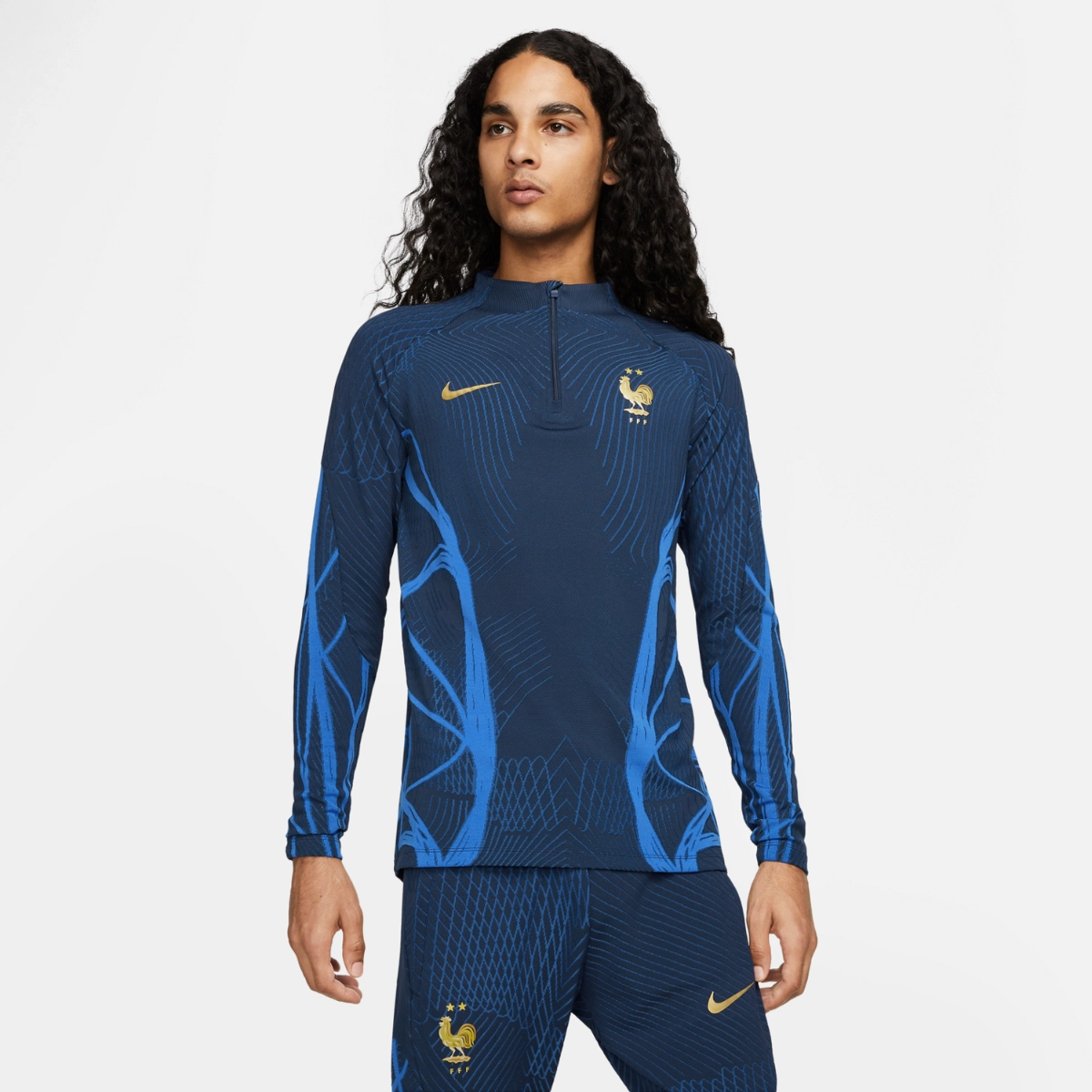 Haut d'entrainement Equipe de France 2022 - Bleu/Doré