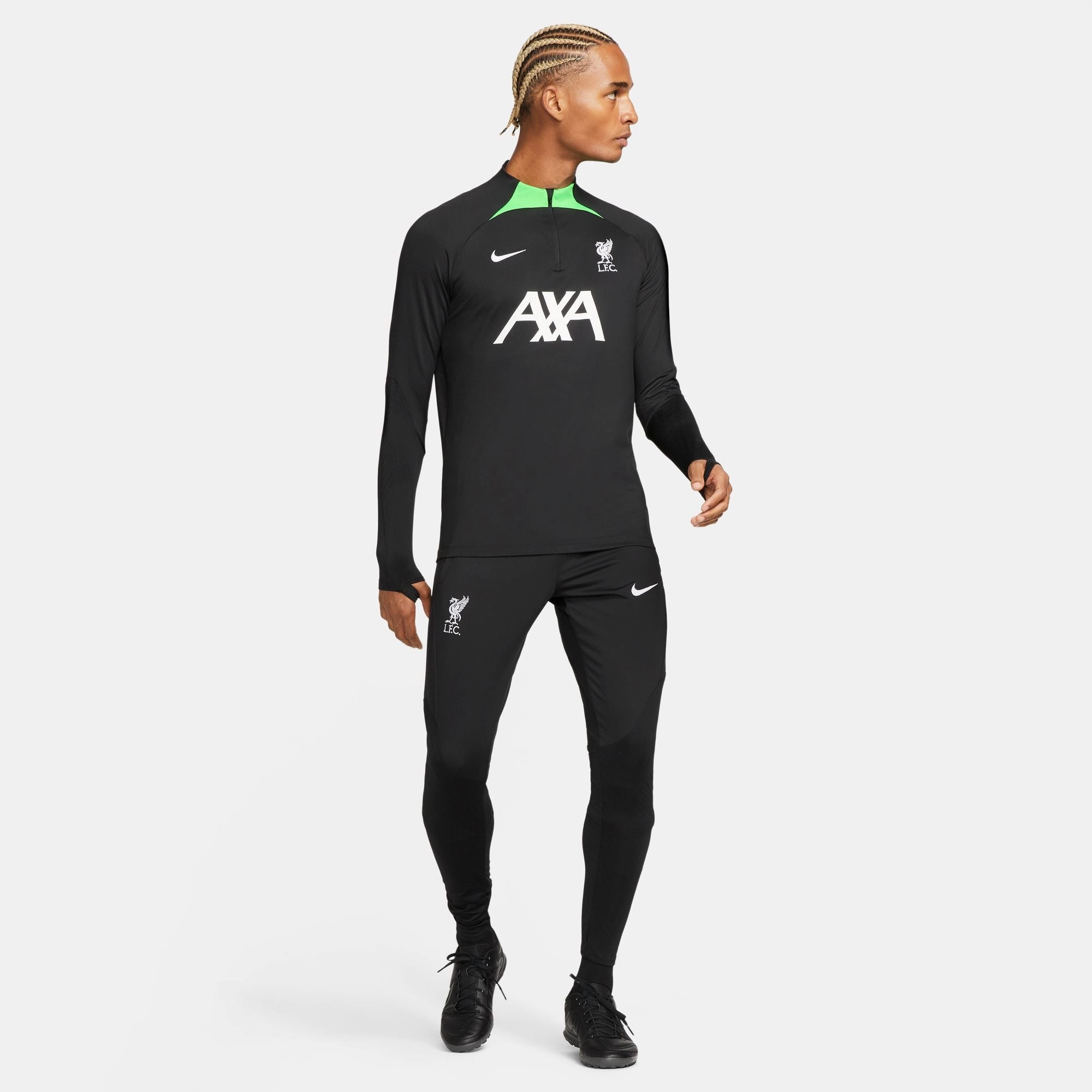 Haut d'entrainement Liverpool - Noir/Vert/Blanc