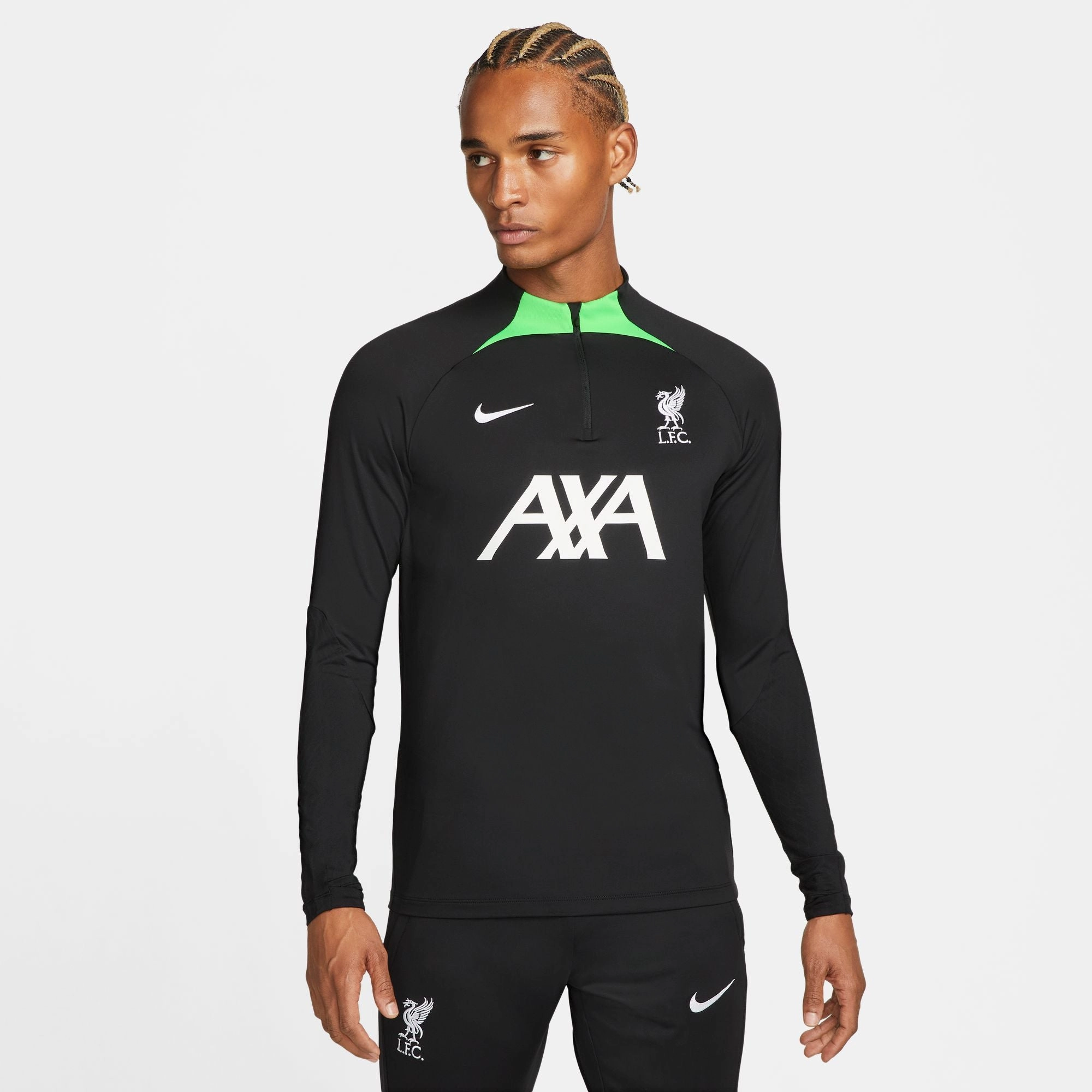 Haut d'entrainement Liverpool - Noir/Vert/Blanc