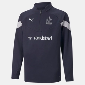 Haut d'entrainement OM Junior 2022/2023 - Gris/Blanc