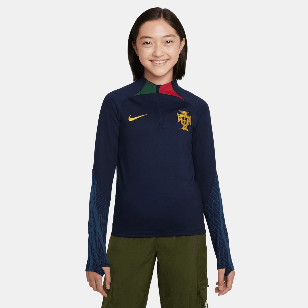 Haut d'entrainement Portugal Junior 2022 - Bleu/Rouge/Vert
