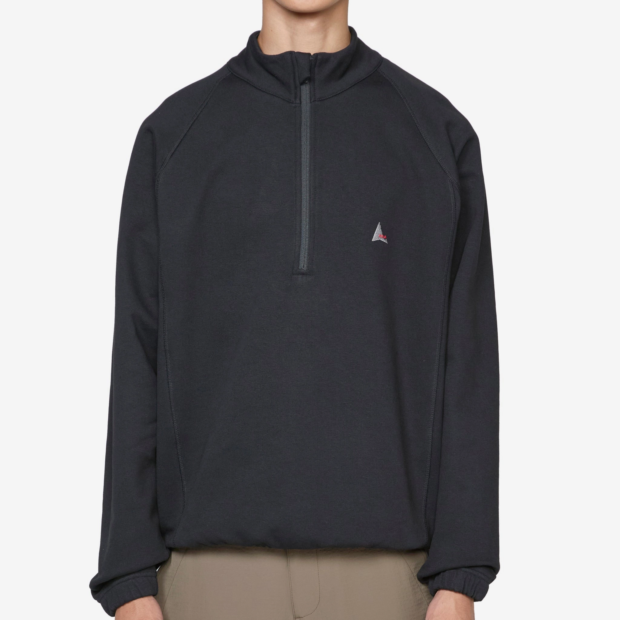 Heavy Half Zip Black