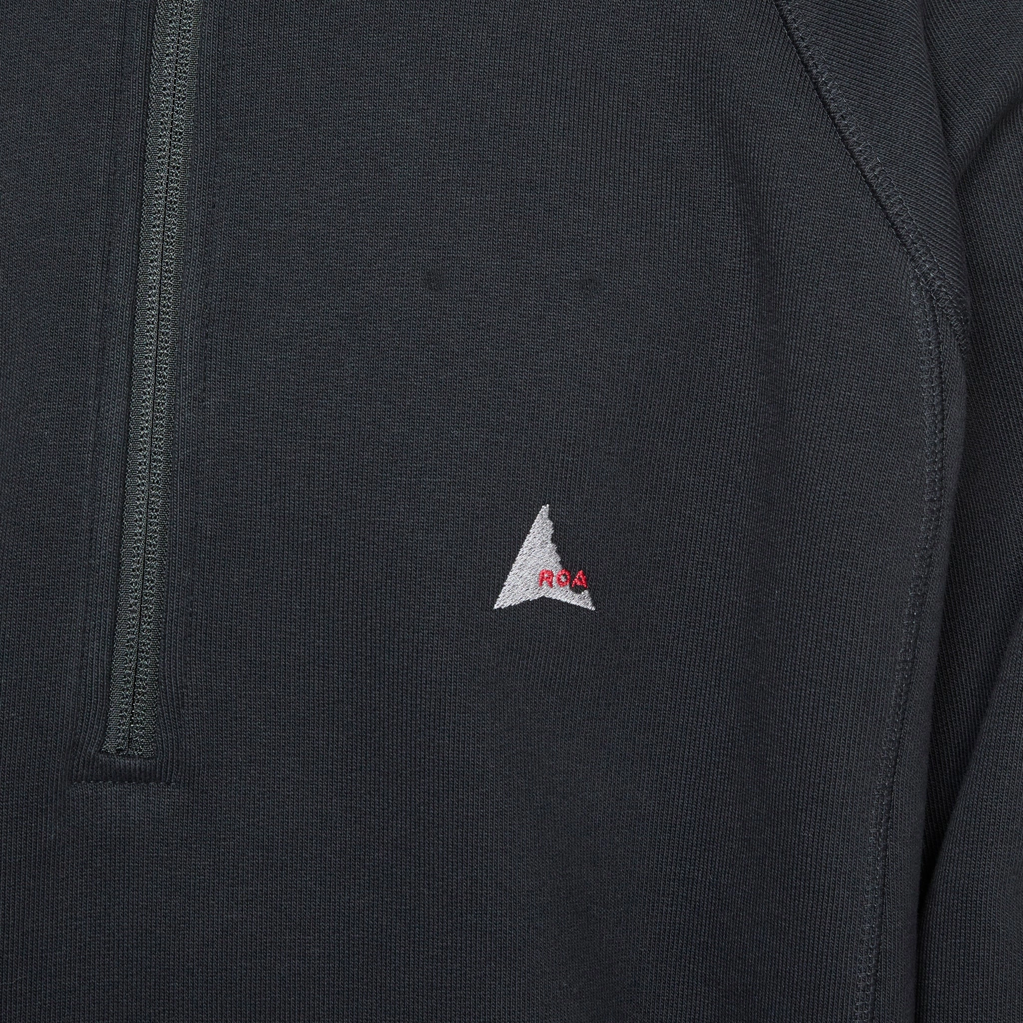 Heavy Half Zip Black