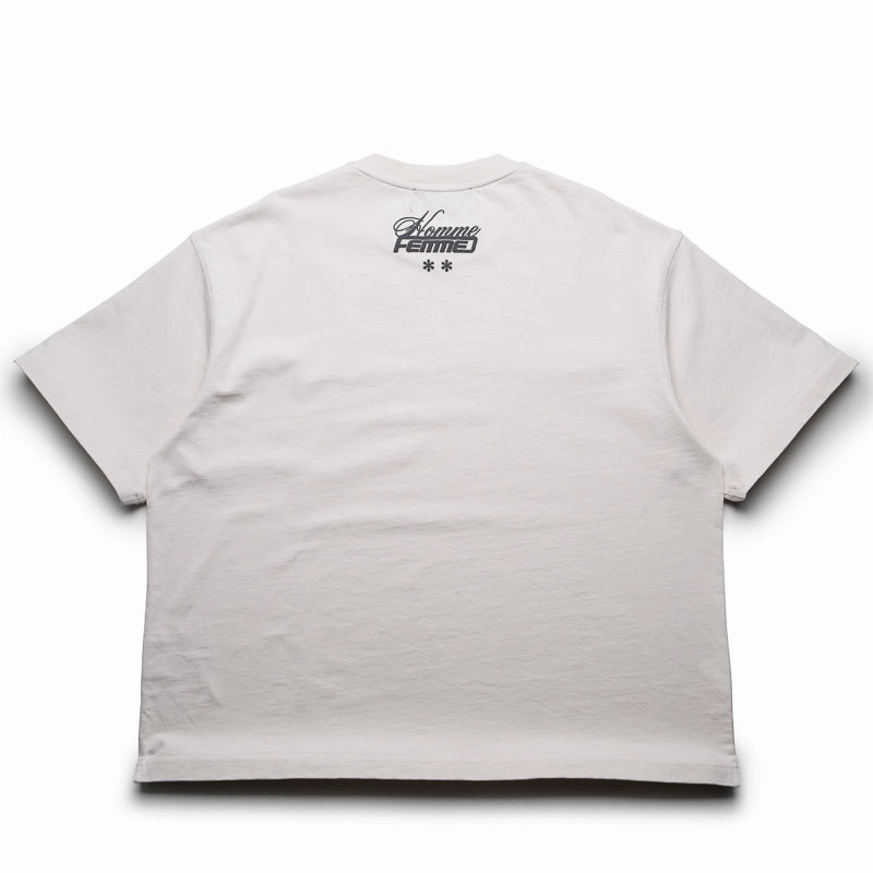 Homme Femme Destroyed Maison Tee - White