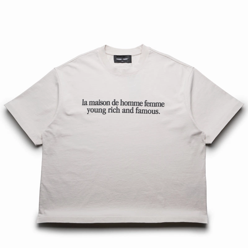 Homme Femme Destroyed Maison Tee - White
