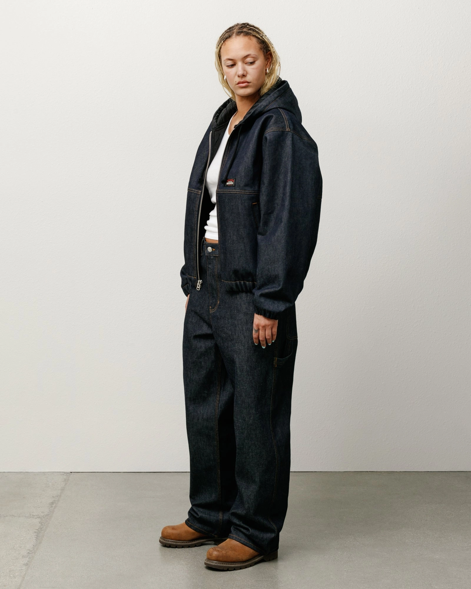 INSULATED WORK JACKET RAW DENIM