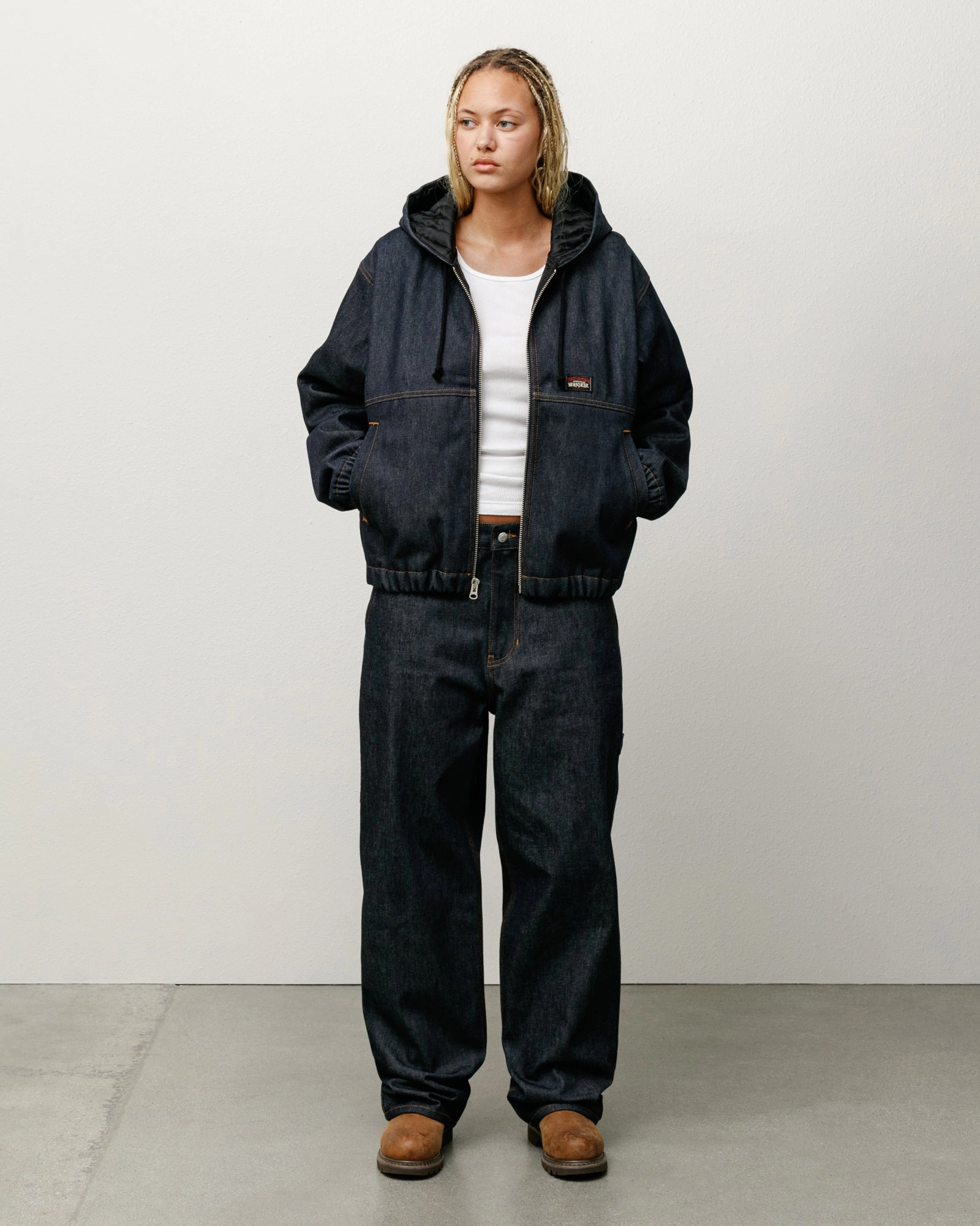 INSULATED WORK JACKET RAW DENIM