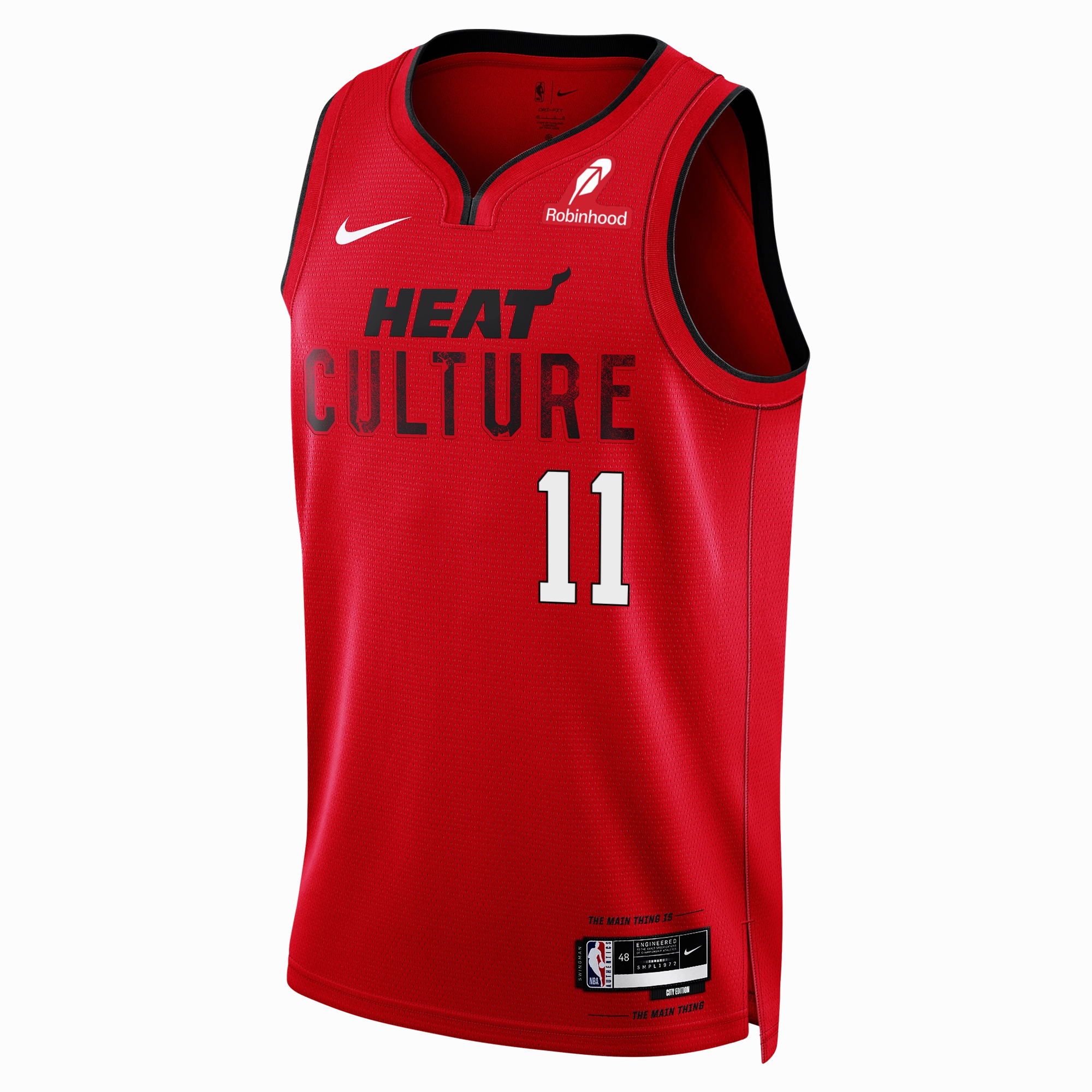 Jaime Jaquez Jr. Nike HEAT Culture: Blood Red Swingman Jersey