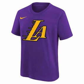 Junior's NBA Los Angeles Lakers 2024/25 Essential City Edition Short Sleeve Logo Tee