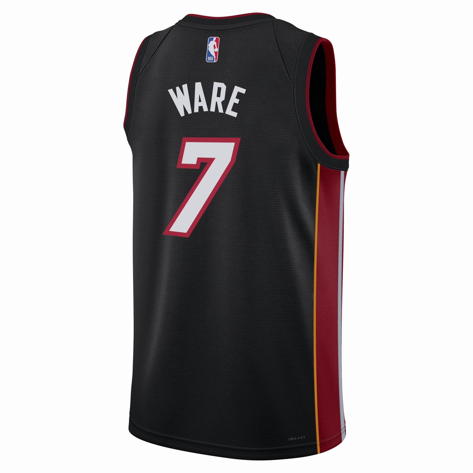 Kel'el Ware Nike Miami HEAT Icon Black Youth Swingman Jersey