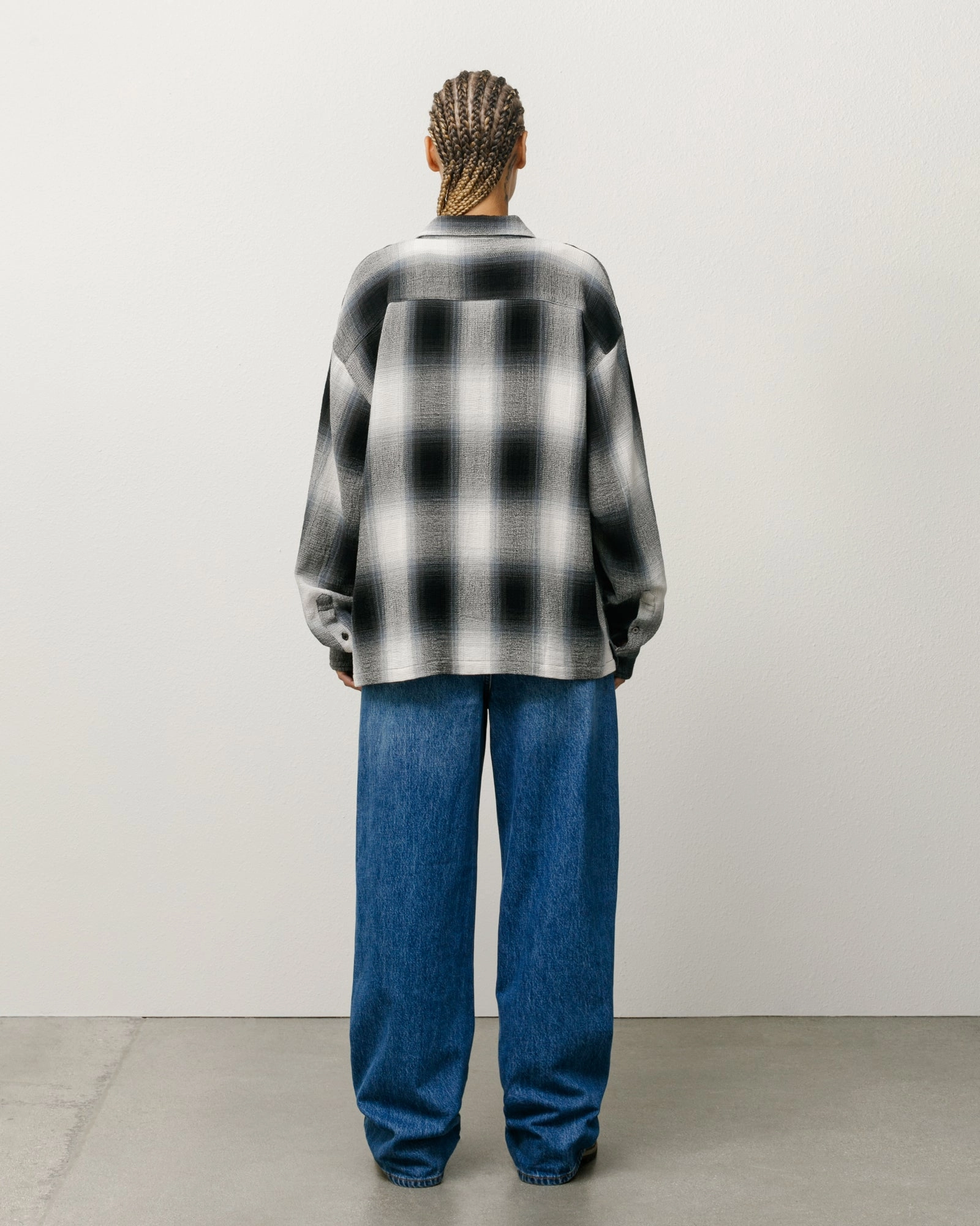 LOOSE WEAVE PLAID SHIRT