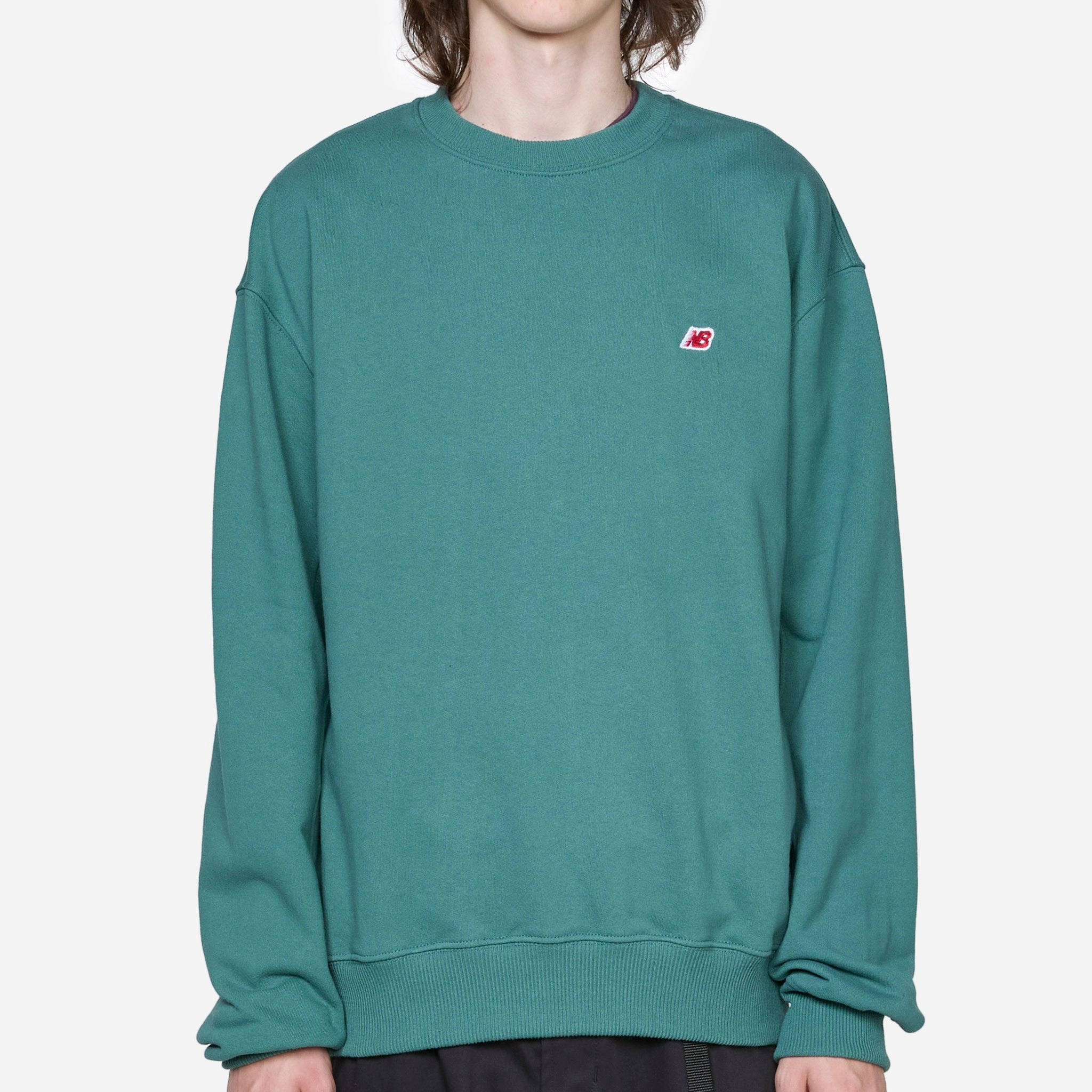 Made in USA Core Crewneck Sweatshirt New Spruce Heather