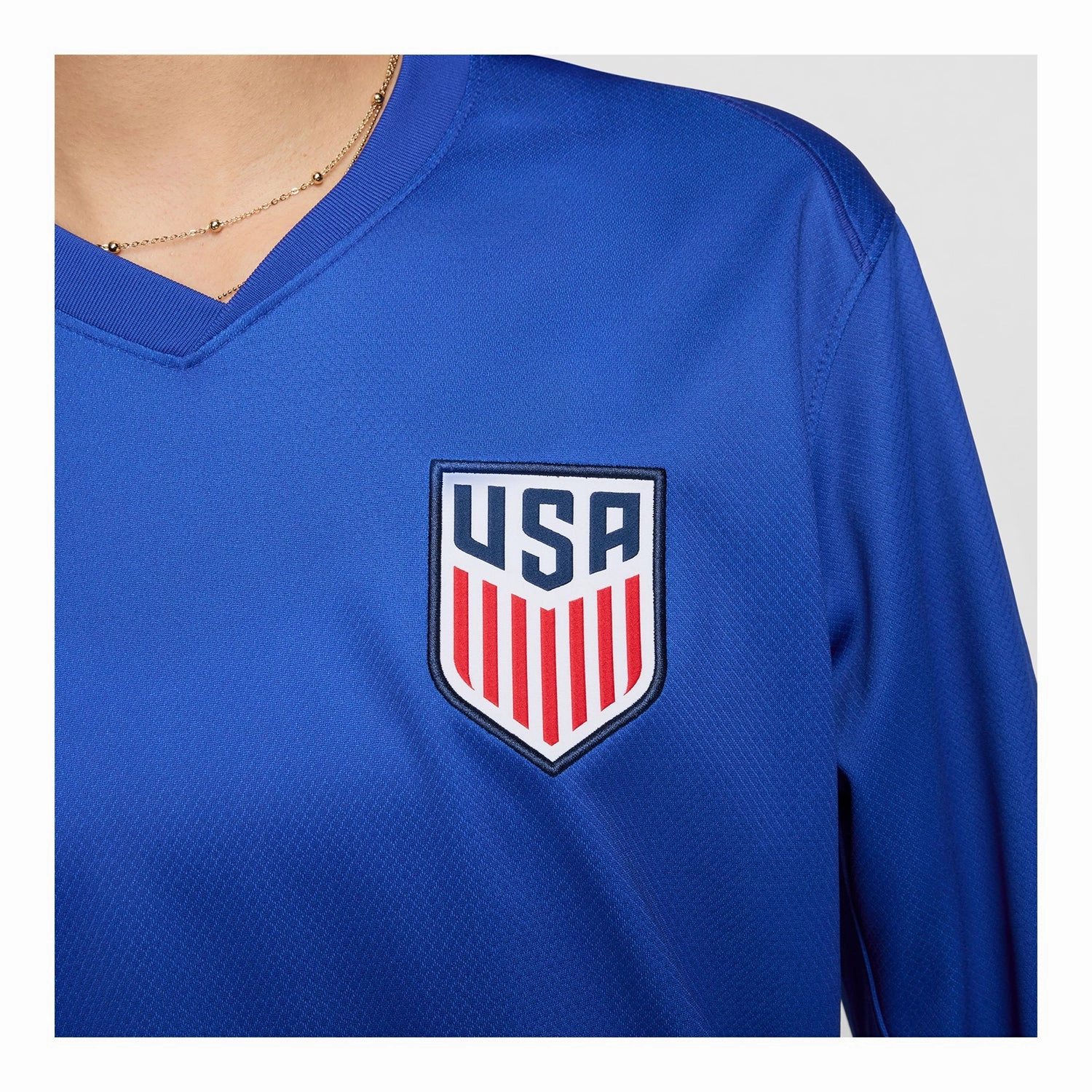 Men's Nike USMNT 2024 American Icon Away Stadium Long Sleeve Jersey