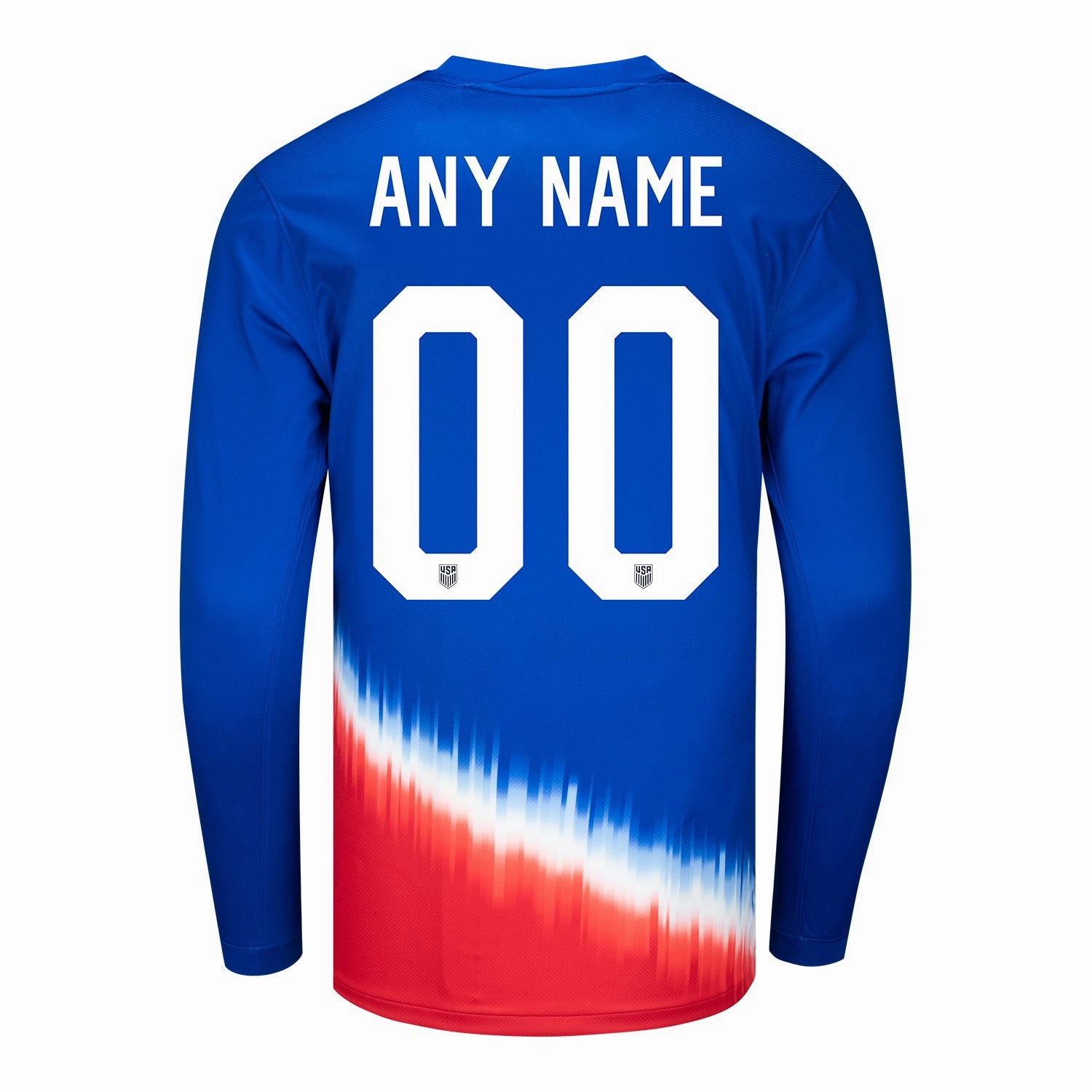 Men's Nike USMNT 2024 Personalized American Icon Away Stadium Long Sleeve Jersey