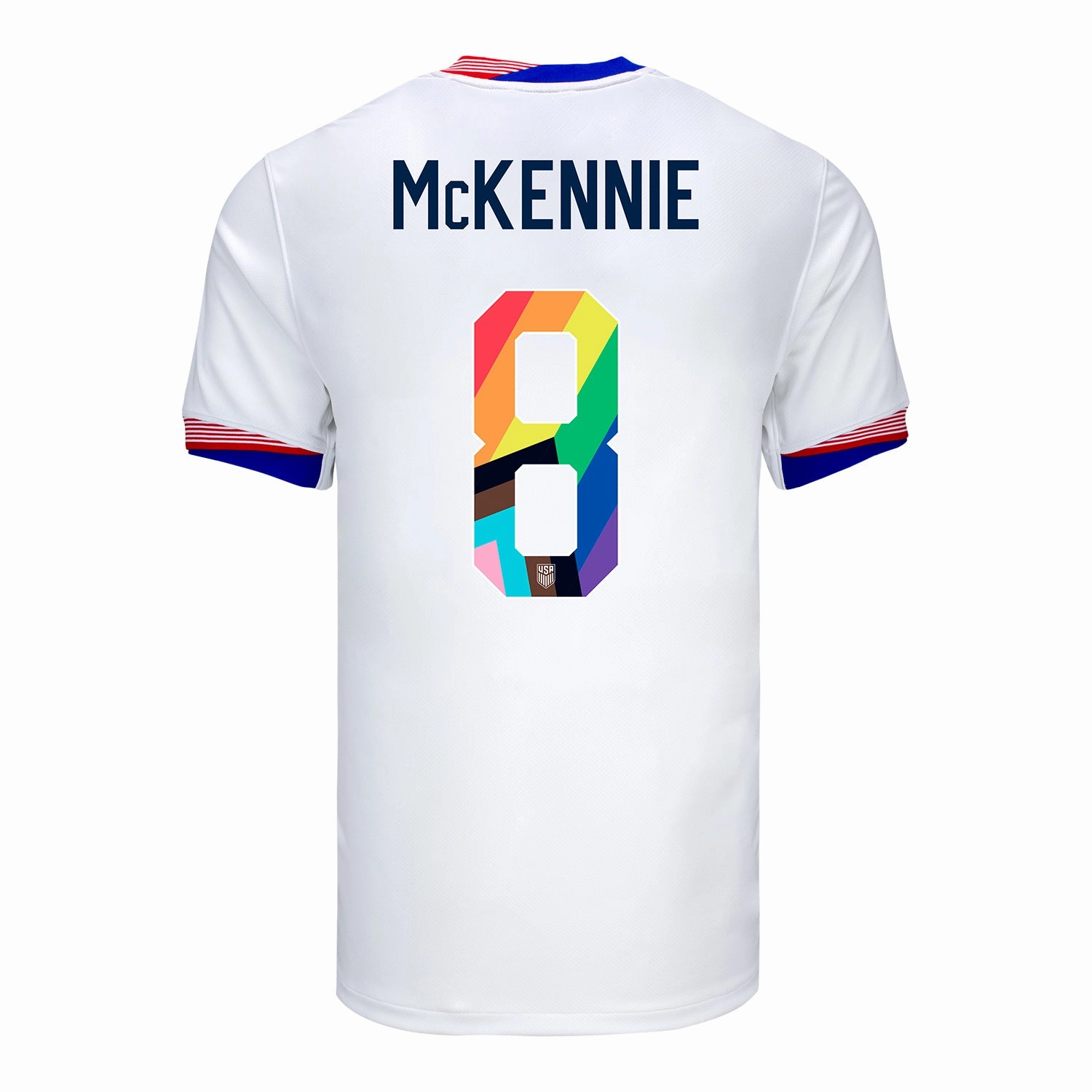 Men's Nike USMNT 2024 Pride-Themed Home McKennie 8 Stadium Jersey