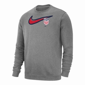 Men's Nike USMNT Swoosh Grey Crewneck