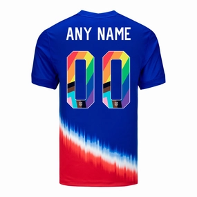 Men's Nike USWNT 2024 Personalized Pride-Themed Away Stadium Jersey