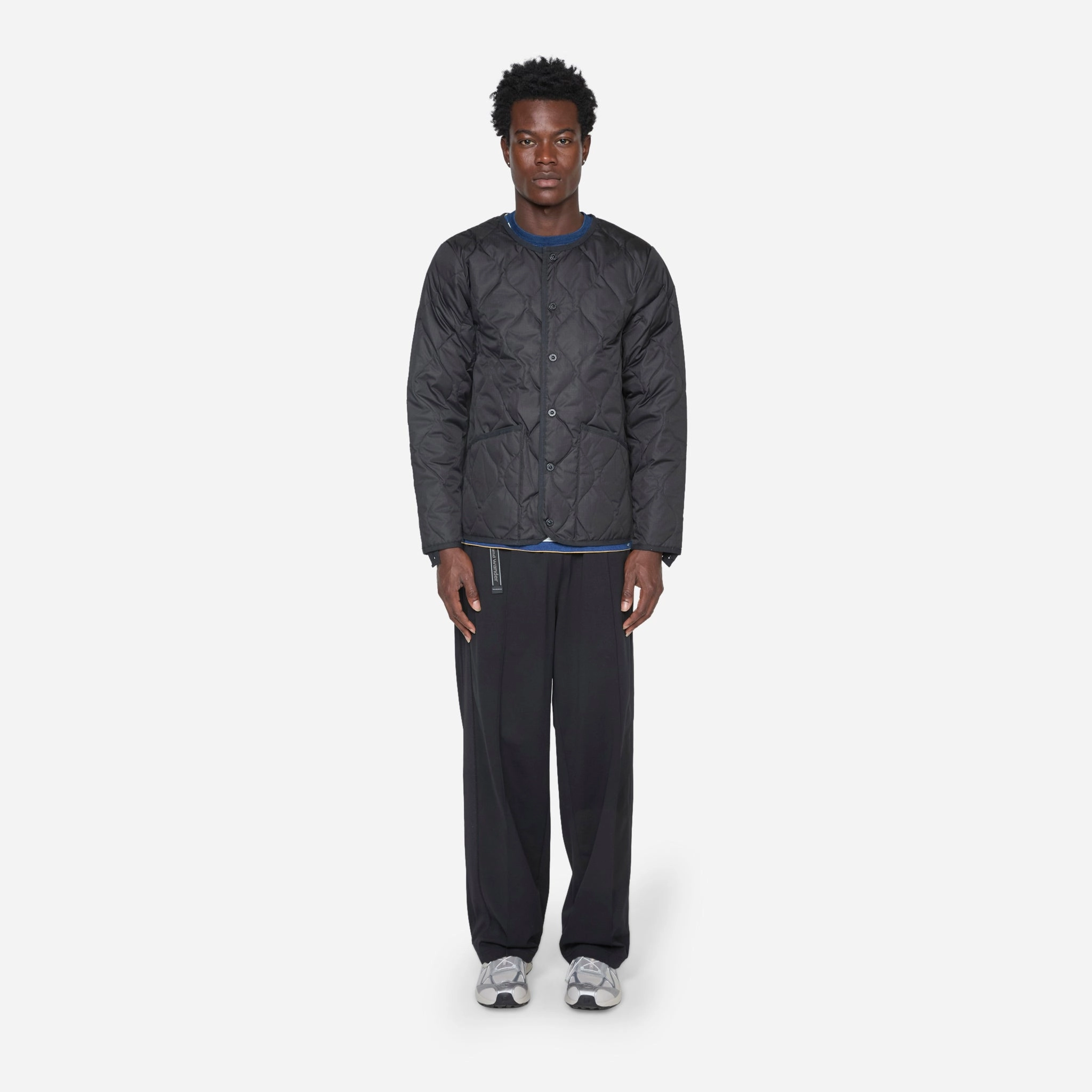 Military Crew Neck Down Jacket Black