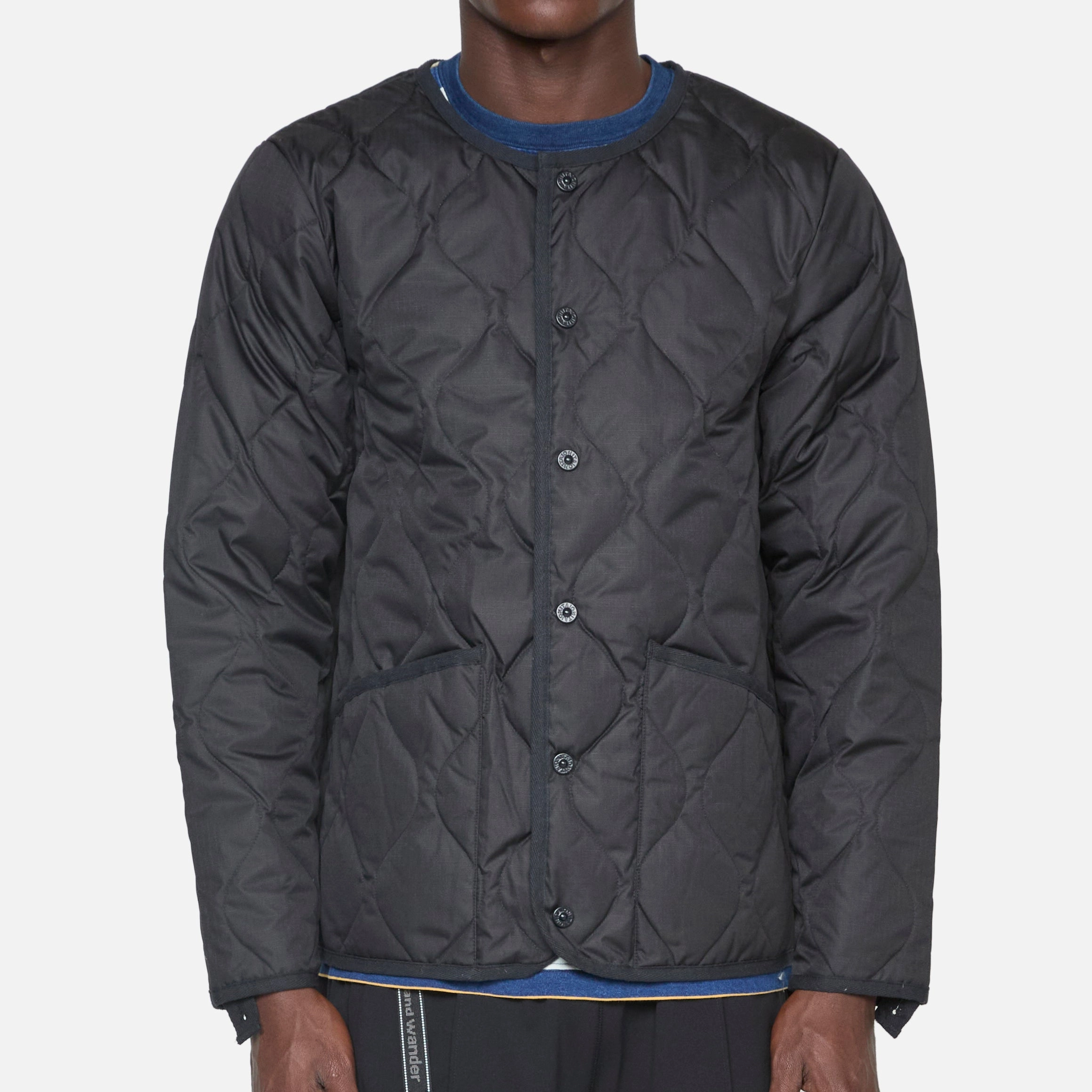 Military Crew Neck Down Jacket Black