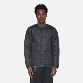 Military Crew Neck Down Jacket Black