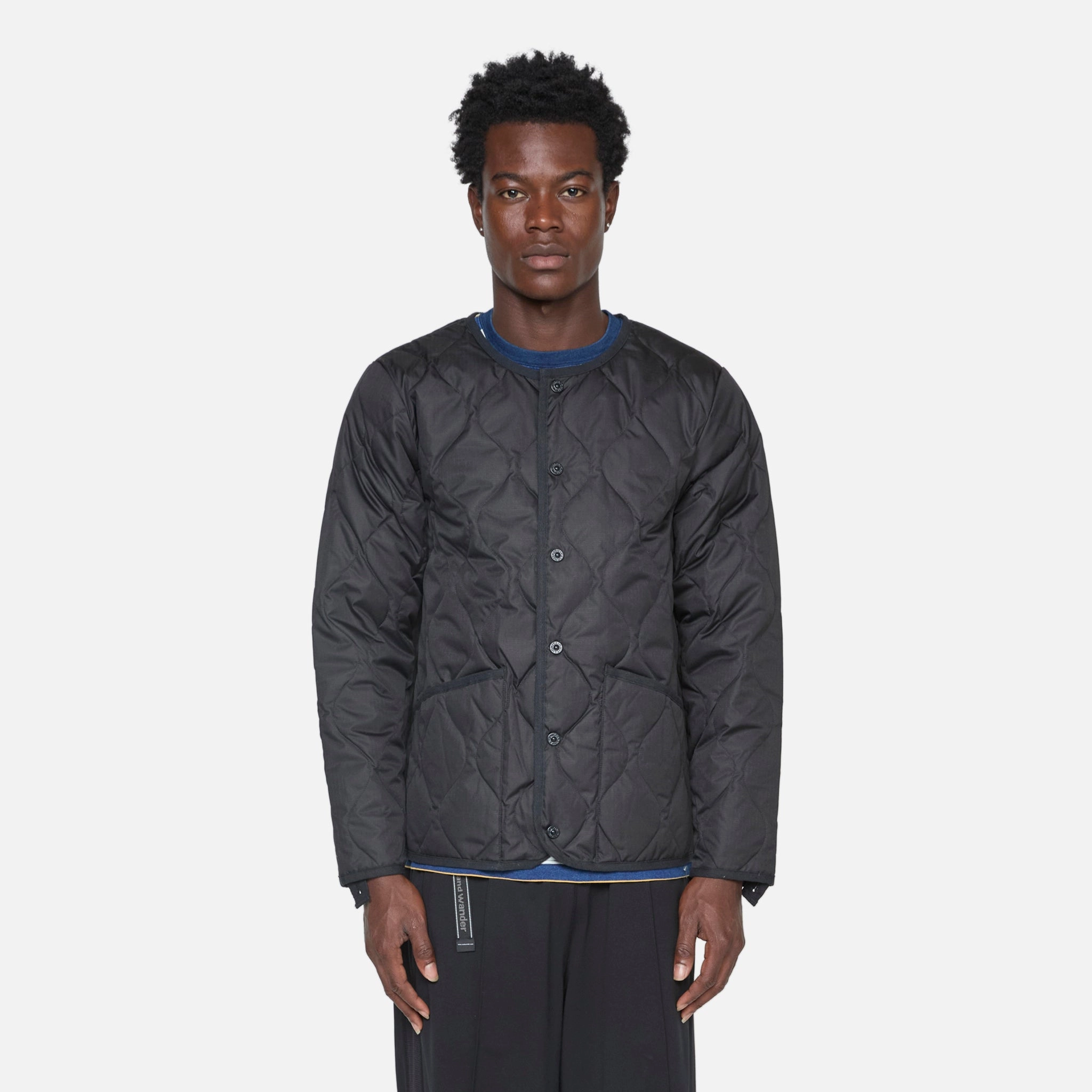 Military Crew Neck Down Jacket Black