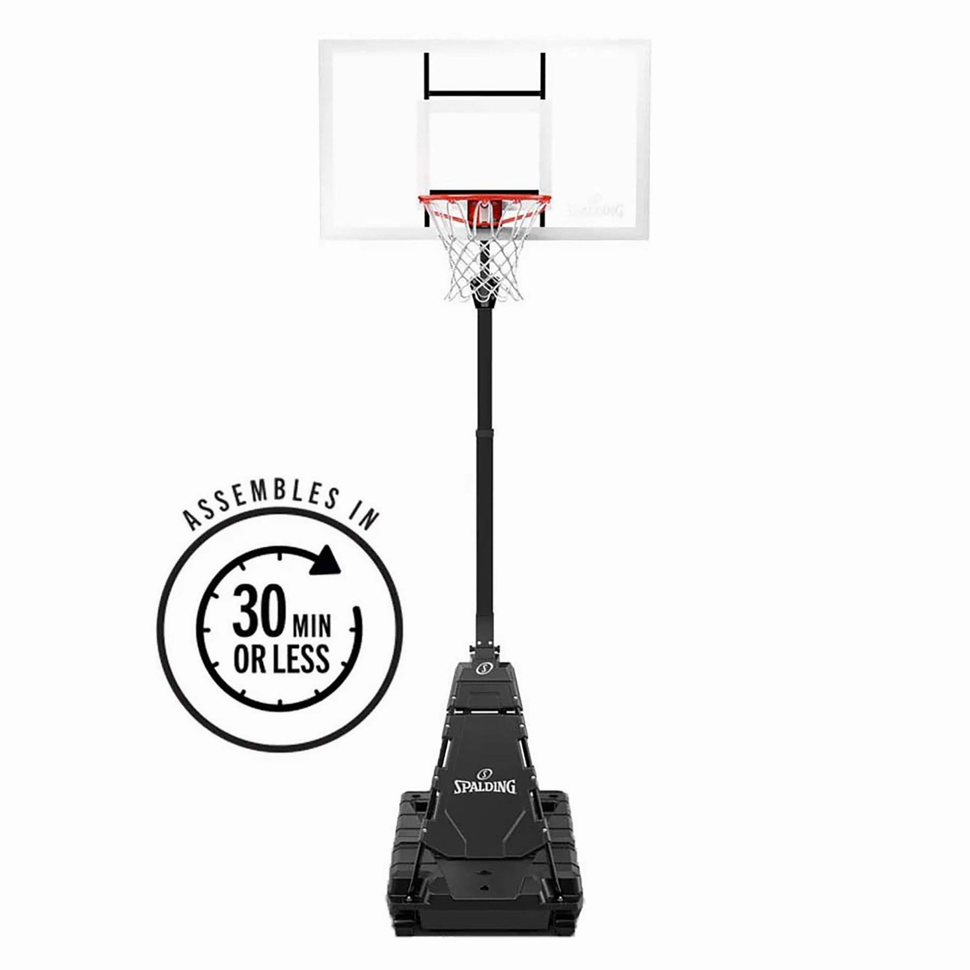 Momentous EZ Assembly 50 Inch Acrylic Portable Basketball System
