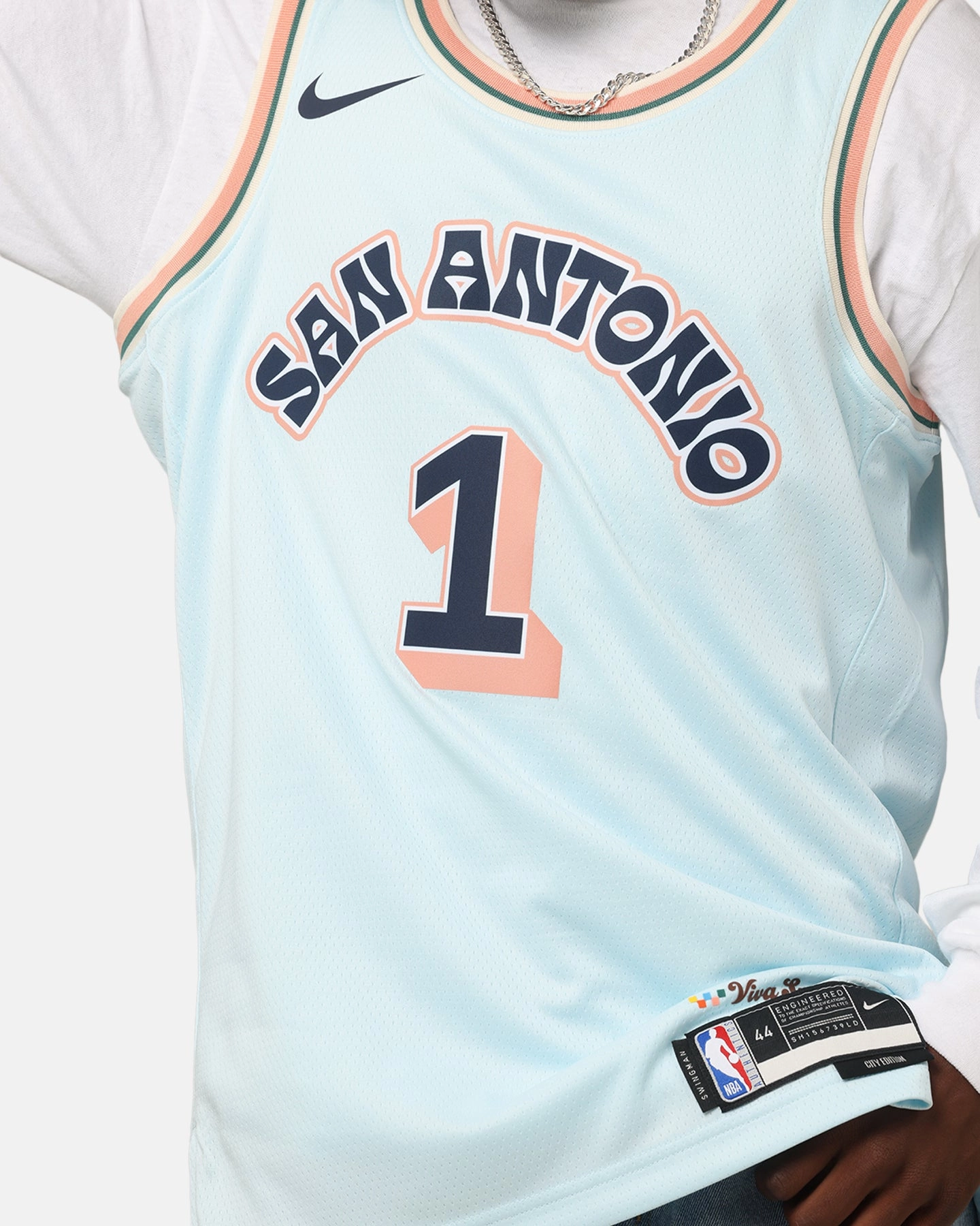 Nike Victor Wembanyama San Antonio Spurs #1 City Edition 2024/25 Nike Dri-Fit NBA Swingman Jersey Blue