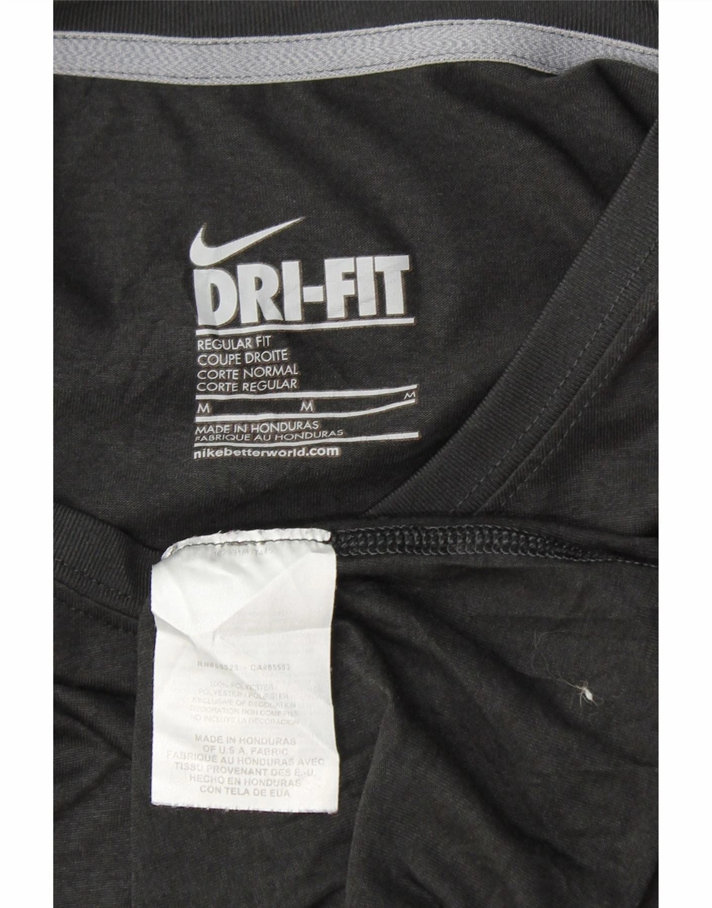 NIKE Womens Dri Fit Regular Fit Top Long Sleeve UK 12 Medium Black