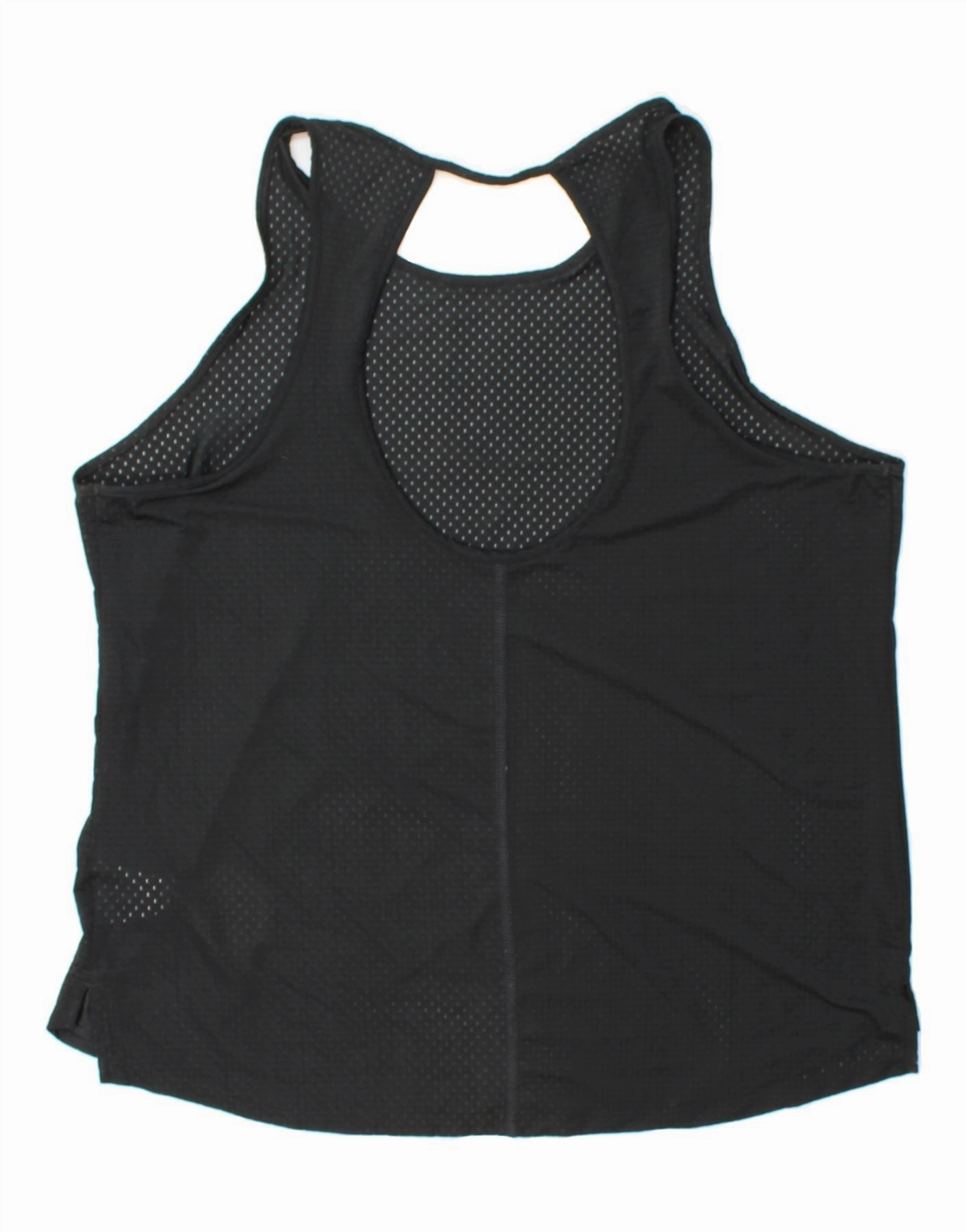 NIKE Womens Dri Fit Vest Top UK 16 Large Black Polyester
