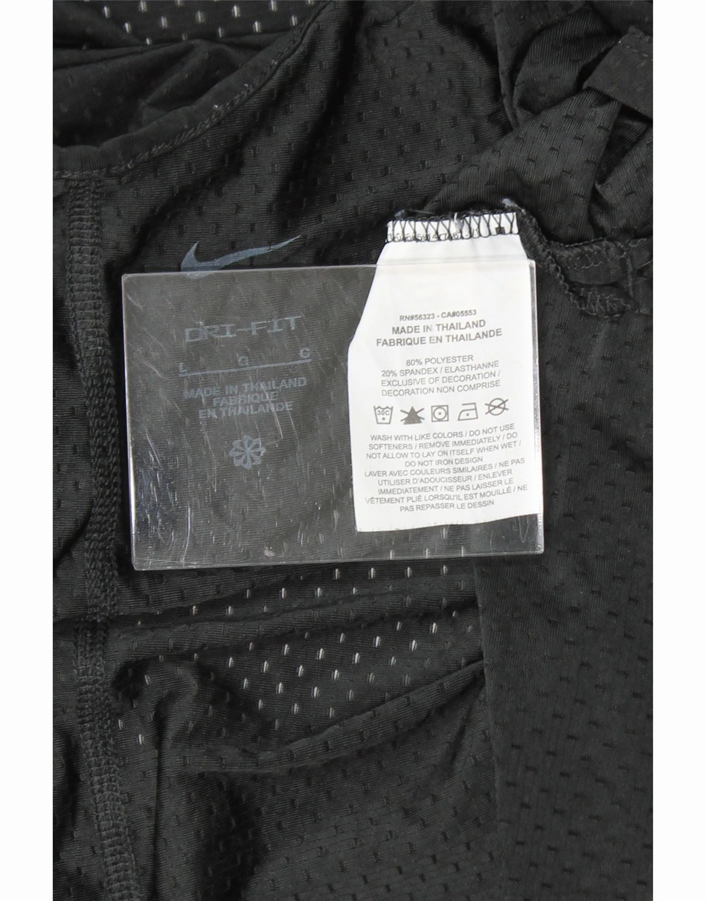 NIKE Womens Dri Fit Vest Top UK 16 Large Black Polyester
