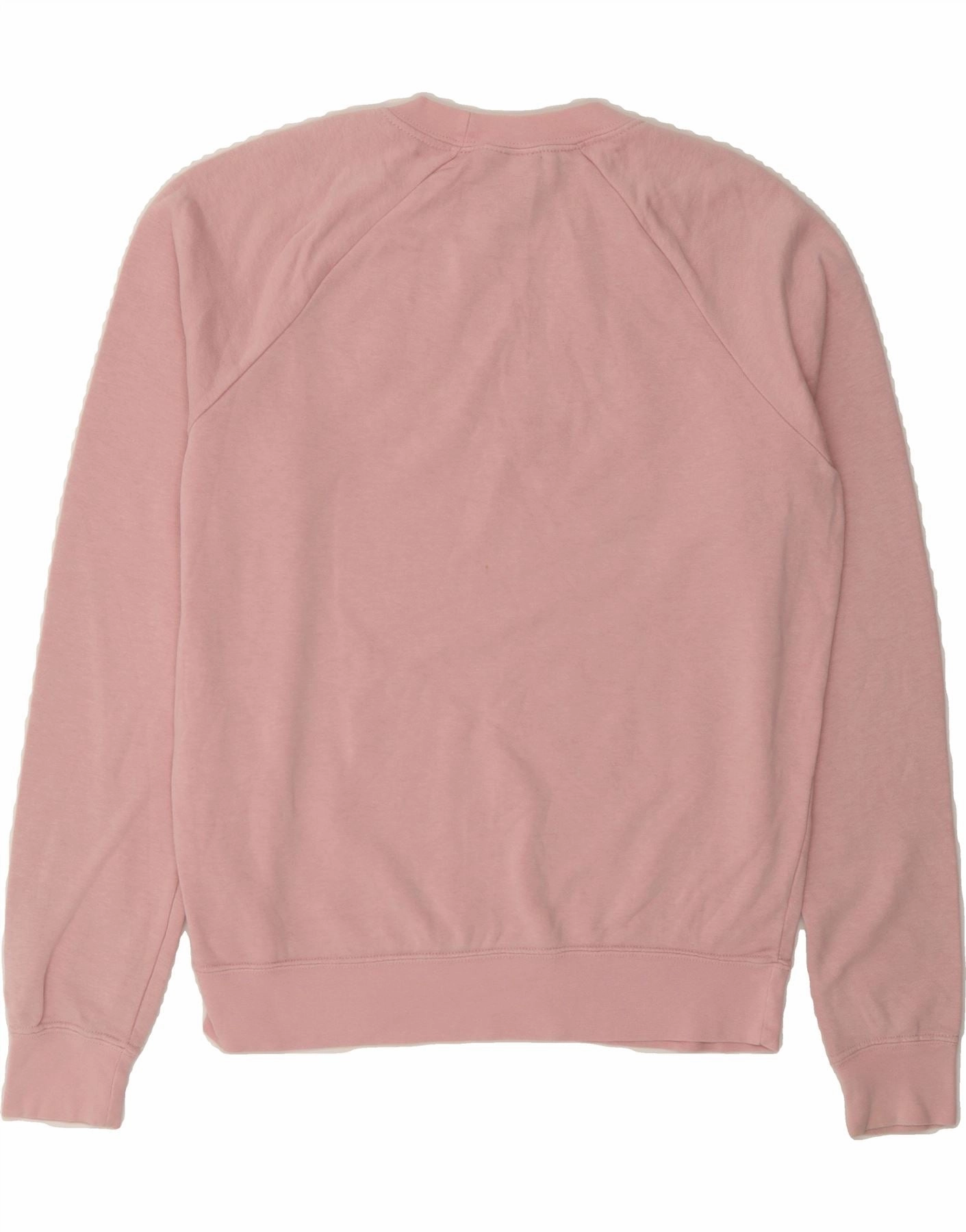NIKE Womens Oversized Sweatshirt Jumper UK 10 Small Pink Cotton