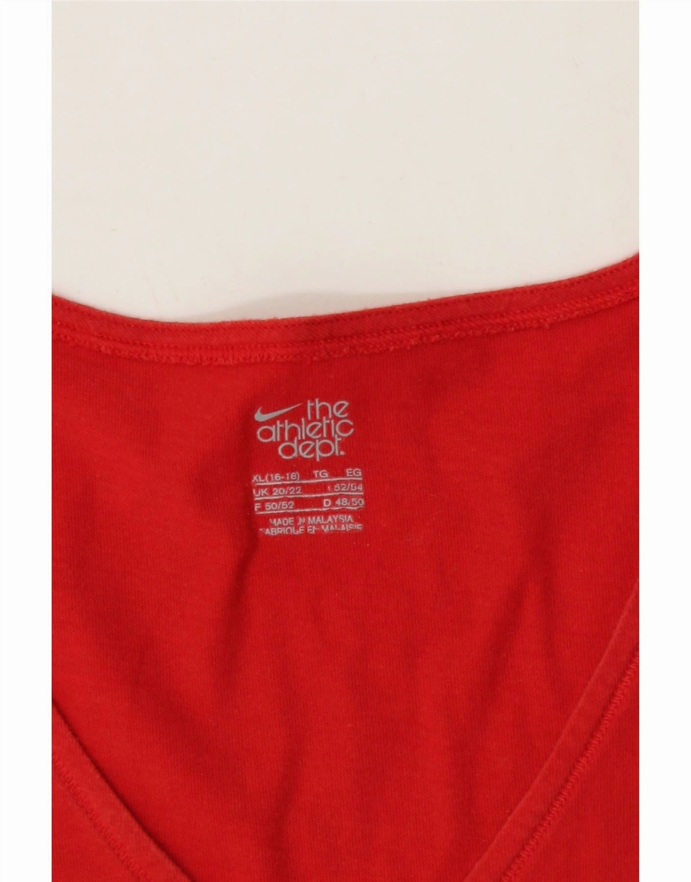 NIKE Womens Vest Top UK 20/22 2XL Red