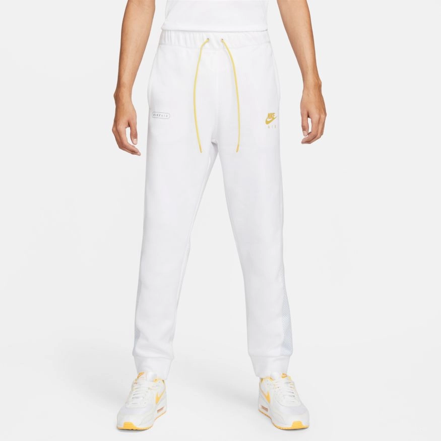 Pantalon Nike Air fleece brossé  - Blanc/Doré