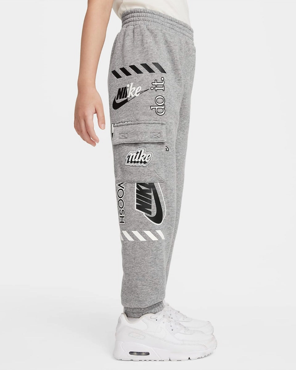 Pantalon Nike Fleece Cargo Enfant - Gris/Noir