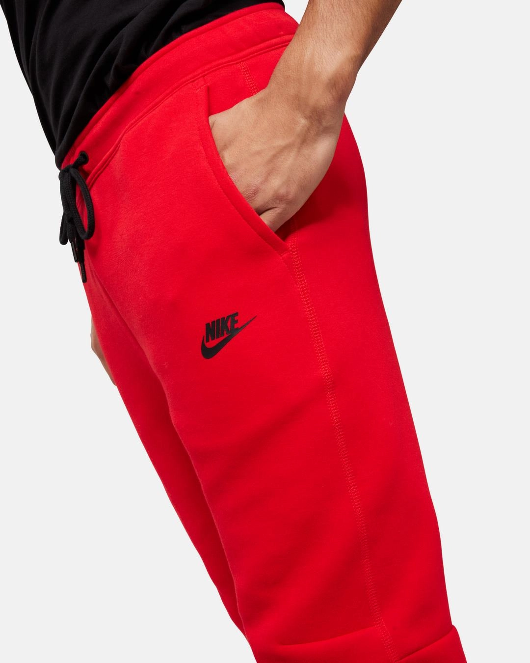 Pantalon Nike Tech Fleece - Rouge/Noir
