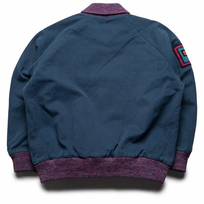 Parra Skull Stalker Varsity Jacket - Washed Blue