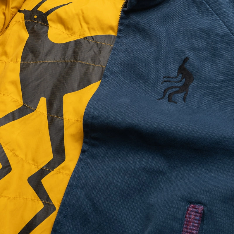 Parra Skull Stalker Varsity Jacket - Washed Blue