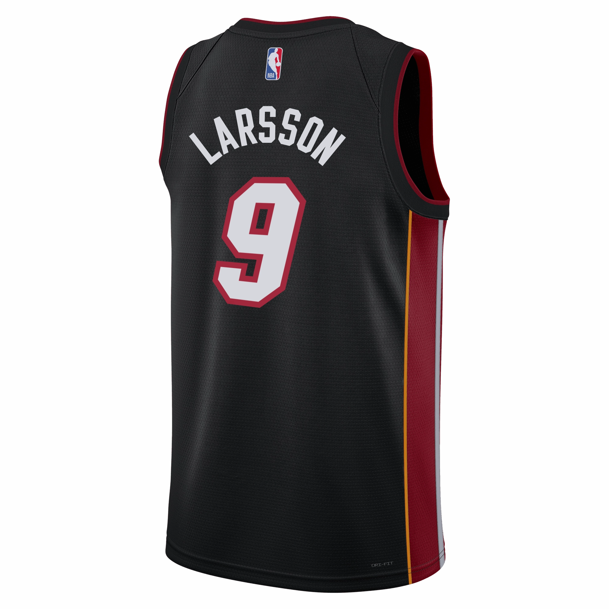 Pelle Larsson Nike Miami HEAT Icon Black Swingman Jersey