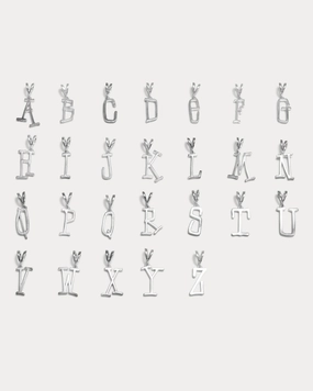 SILVER ALPHABET PENDANT